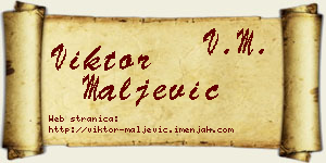 Viktor Maljević vizit kartica